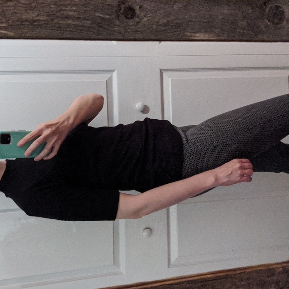 Turtleneck half-sleeve ribbed tee - Picture 2 of 4